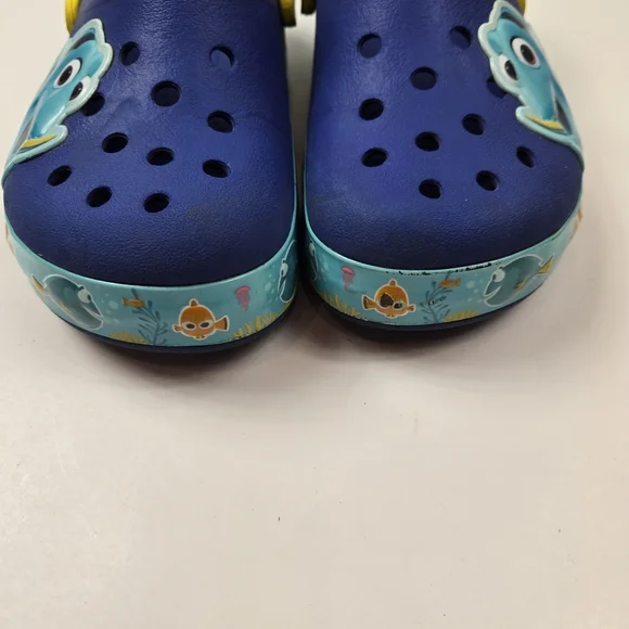 CROCS Kids Blue and Yellow Water Shoes - Picture 5 of 7
